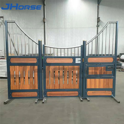 Porte stable de cheval en bois portatif anthracite de grange 10ft 12ft avec Hay Door
