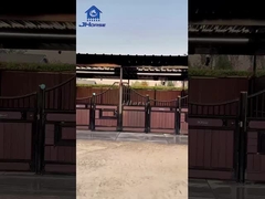 Frontières galvanisées de chevaux avec traitement de surface en bois et en bambou