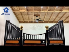 Étagère de chevaux préfabriquée portable étagère de chevaux sûre étagère métallique étagère de chevaux boîtes avant avec bois de bambou