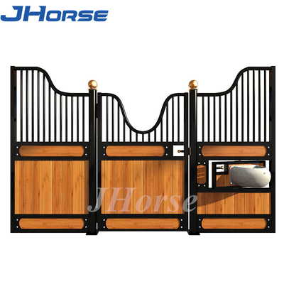 avants stables de stalle de cheval de boîte en métal de 3.5*2.2m d'acier de cadre de cheval en bambou permanent de panneau