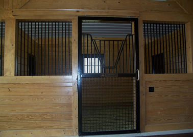 Stalle matérielle en bambou stable adaptée aux besoins du client de cheval de cheval en bois de porte coulissante