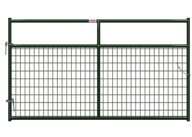 Les panneaux soudés de corral de cheval de fil avec des portes de ferme 14/16 mesurent le tube