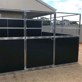 Assemblée facile adaptée aux besoins du client de boîte stable matérielle en bois de cheval dans la couleur noire
