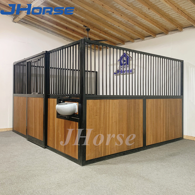 Stalles européennes stables en acier en bambou de cheval avec la porte coulissante