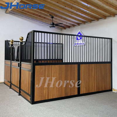 La stalle stable adaptée aux besoins du client de cheval a préfabriqué la poudre noire enduite