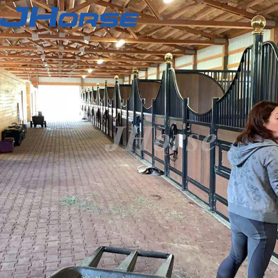 La haute écurie résistante de cheval lambrisse des avants de stalle de cheval avec les tubes en acier plus de ventilation