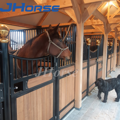 3D Design Horse Boîte stable en poudre cadre revêtu de bois de bambou matériau de remplissage