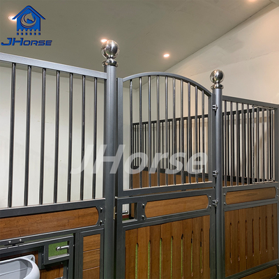 Étagères de chevaux européennes personnalisables Élégance porte coulissante / porte coulissante Matériaux en bois en acier revêtus de poudre