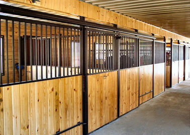 Kits debout libres de stalle de cheval de Portable, avants d'une seule pièce de stalle de boîte soudés par solide