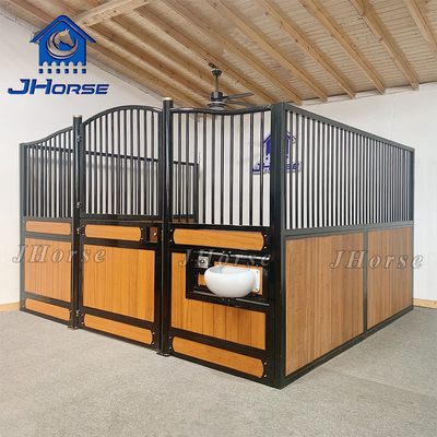 Portes de chevaux personnalisées en bambou remplissage en bois porte pivotante ou porte coulissante acier et bambou